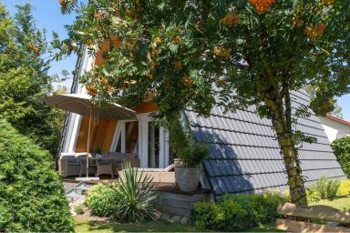 Finnhütte in Freest mit Sauna und umzäunten Grundstück - Finnhütten-Ferienhaus