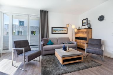 Aparthotel Ostseeallee - Tolles Familienapartment mit schönem Balkon und 2 Bädern - Saunabereich im Haus!