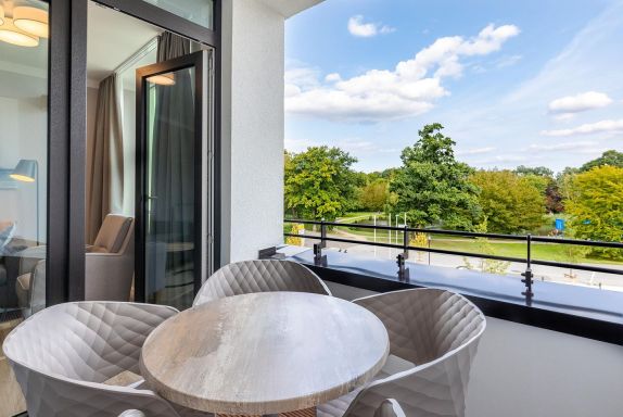 Ãberdachte Loggia mit Zugang zum Wohn-/Essbereich