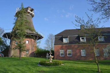 Uttumer Mühle: Bentje - 60qm OG-Wohnung für 4 Personen + Hunde im Müllerhaus der Uttumer Mühle