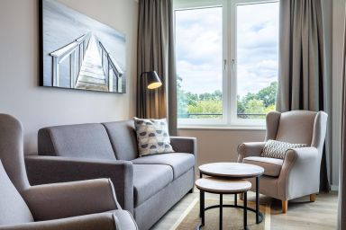 Godewindpark Travemünde Exklusives Apartment 3.06 - Stilvolles Apartment mit traumhaftem Parkblick, Loggia und hauseigenem SPA-Bereich