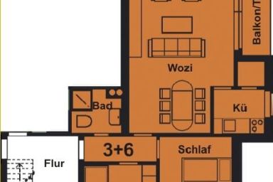 Haus Windrose - 3-Raum-Fewo 397/003