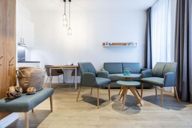 Ferienapartments am Krusespeicher - Stilvolles, topmodernes 2-Zimmer-Apartment für 3 Personen im Hafen von Wismar