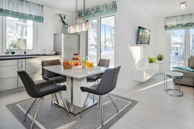 Ferienwohnung Haff Idyll - Appartement am Stettiner Haff, mit Terrasse, Sauna und Freizeitbereich