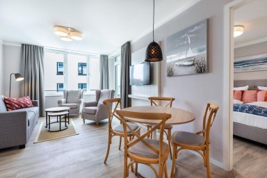 Godewindpark Travemünde - Komfortables Apartment mit überdachtem Balkon und Wellnessbereich