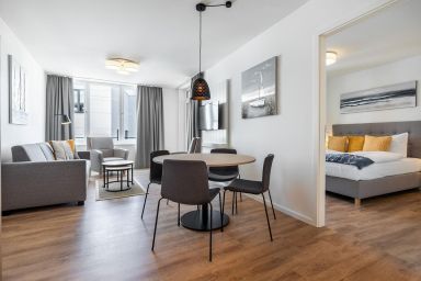 Godewindpark Travemünde - Modernes Apartment im Godewindpark Travemünde mit Balkon und Wellnessbereich