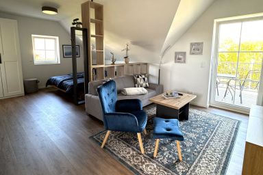Ferienwohnung Kajüte 1 - neu 2025, mit Balkon - Ferienwohnung mit Balkon & Wasserblick – voll ausgestattet für 2 Personen