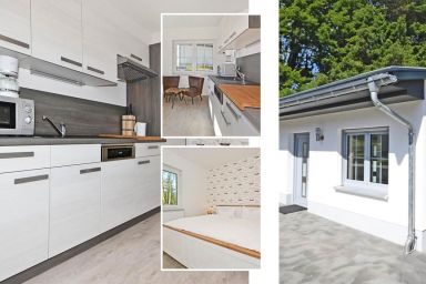 Villa Doris - Moderner Bungalow in Heringsdorf mit Sauna, Garten und Strandnähe