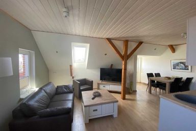 Ferienwohnungen Meerhuus, 45229 - Koje 2 - Frühstück mit Kutterblick