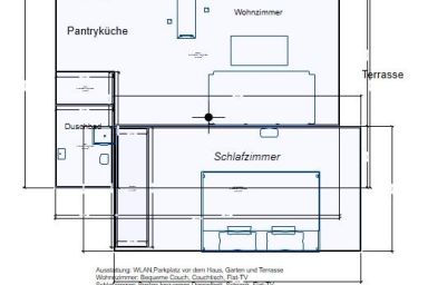 Ferienwohnung Gorch-Fock - 2 Zi.-FeWo, 42m²,souterrain,Terrasse