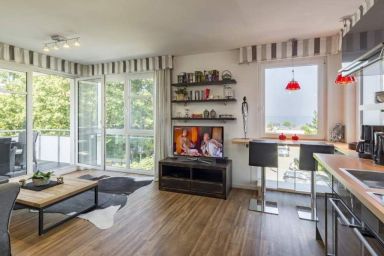 Himmelsleuchten - Ferienwohnung mit Meerblick, Fahrradstellplatz und Balkon
