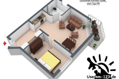 a) Pension Maiglöckchen - 3) Komfort Suite PA0815 (2RaumAppartement)