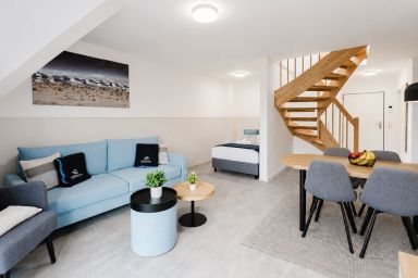 MEERholung - MEERholung FeWo 4.6 – Strandnahes Penthouse für bis zu 7 Pers. mit Balkon
