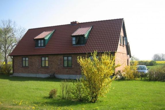 AuÃenansicht des GebÃ¤udes. Haus mit MÃ¶we und Gans