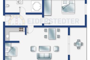 Wohnung 4 Strandläufer im Bad (ID 018)
