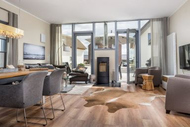 Portobello - Luxus Ferienhaus für 6 Gäste u. Hund mit Sauna &Terrasse  -strandnah & Meerblick