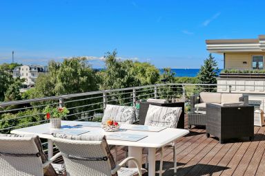 Villa Sanddorn - Villa Sanddorn Wohnung 16 – 3 Zimmer, Dachterrasse, Meerblick & strandnah für bis zu 4 Personen