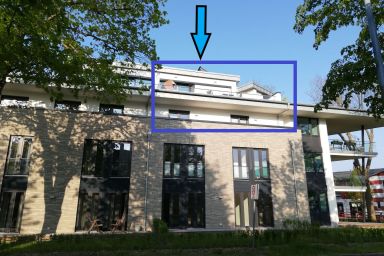 sonnige Ferienwohnung direkt im Hafen Lauterbach mit Dachterrasse
