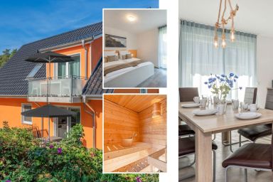 Ferienhaus Abendrot EG - Moderne Ferienwohnung in Loddin mit Sauna & großem Garten nahe Ostsee & See