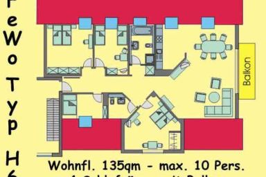 e) An der Pappelwende - Fünf-Raum-FeWo Typ H5