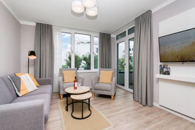 Godewindpark Travemünde - Modernes 2-Zimmer-Apartment nahe Ostseestrand mit Balkon und Wellnesszugang